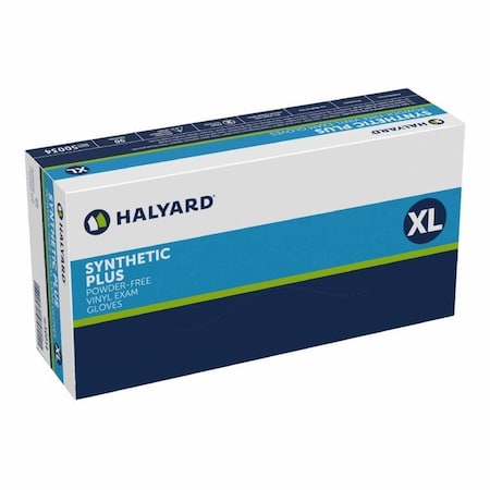 Halyard Disposable Gloves, Vinyl, XL, 90 PK, White 50034